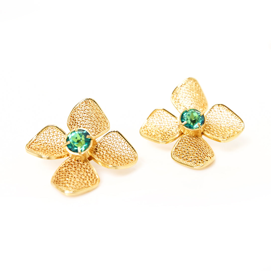 Clover Blossom Filigree Earrings - Modular