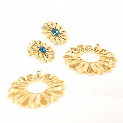 Oscar Rose Filigree Earrings - Modular