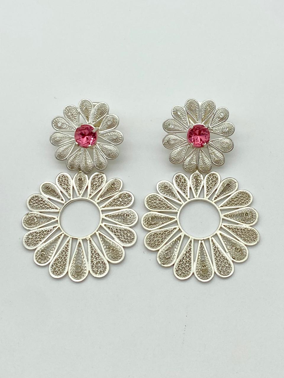 Oscar Rose Filigree Earrings - Modular