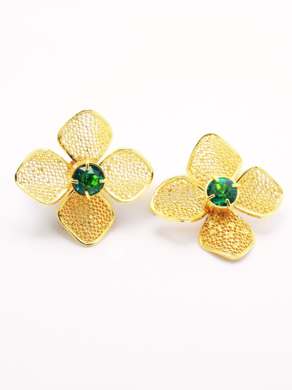 Clover Blossom Filigree Earrings